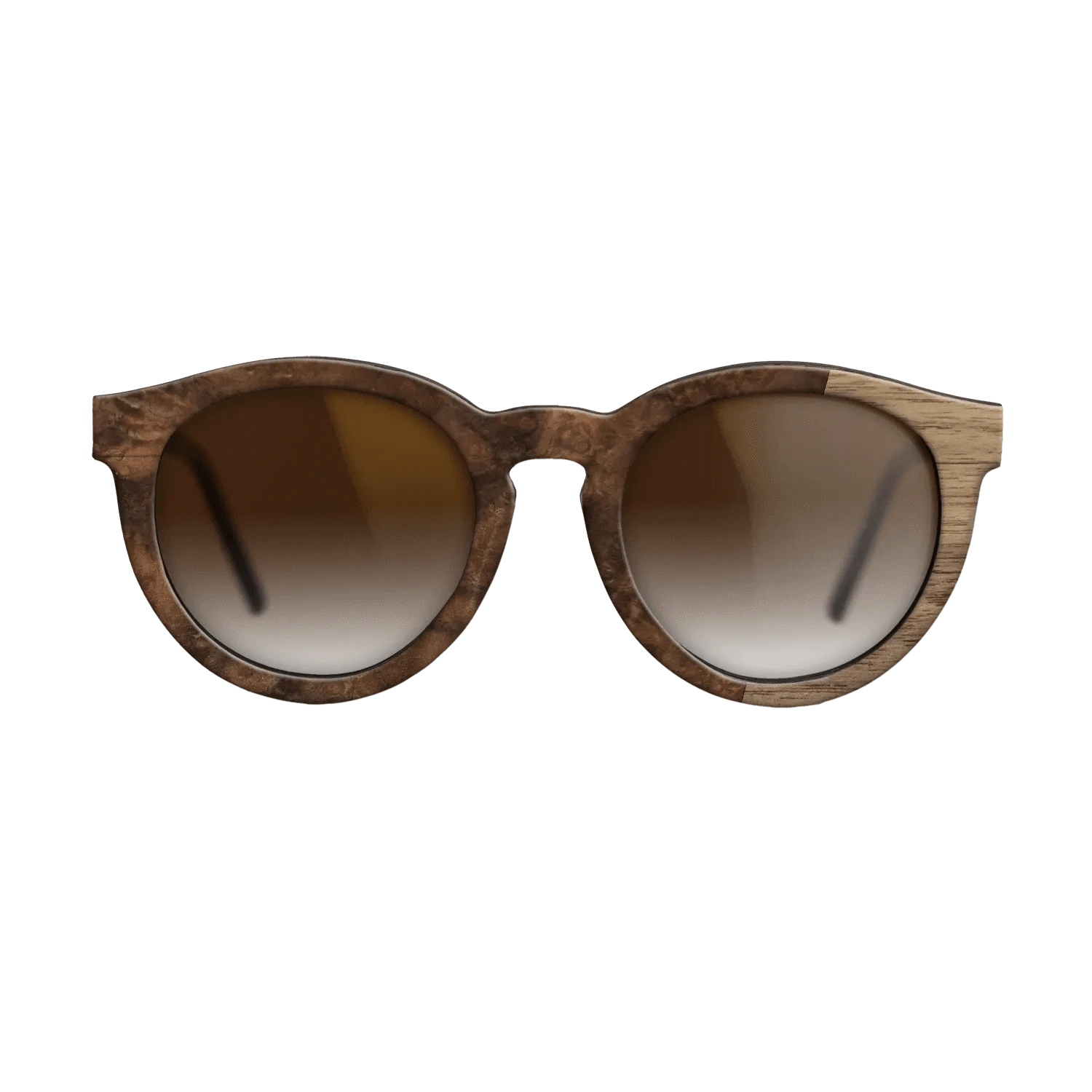 Walnut Burl,Walnut: Straight Grain: Bauhaus - The Rebel - Round - 1423 - SIRIS wood optic