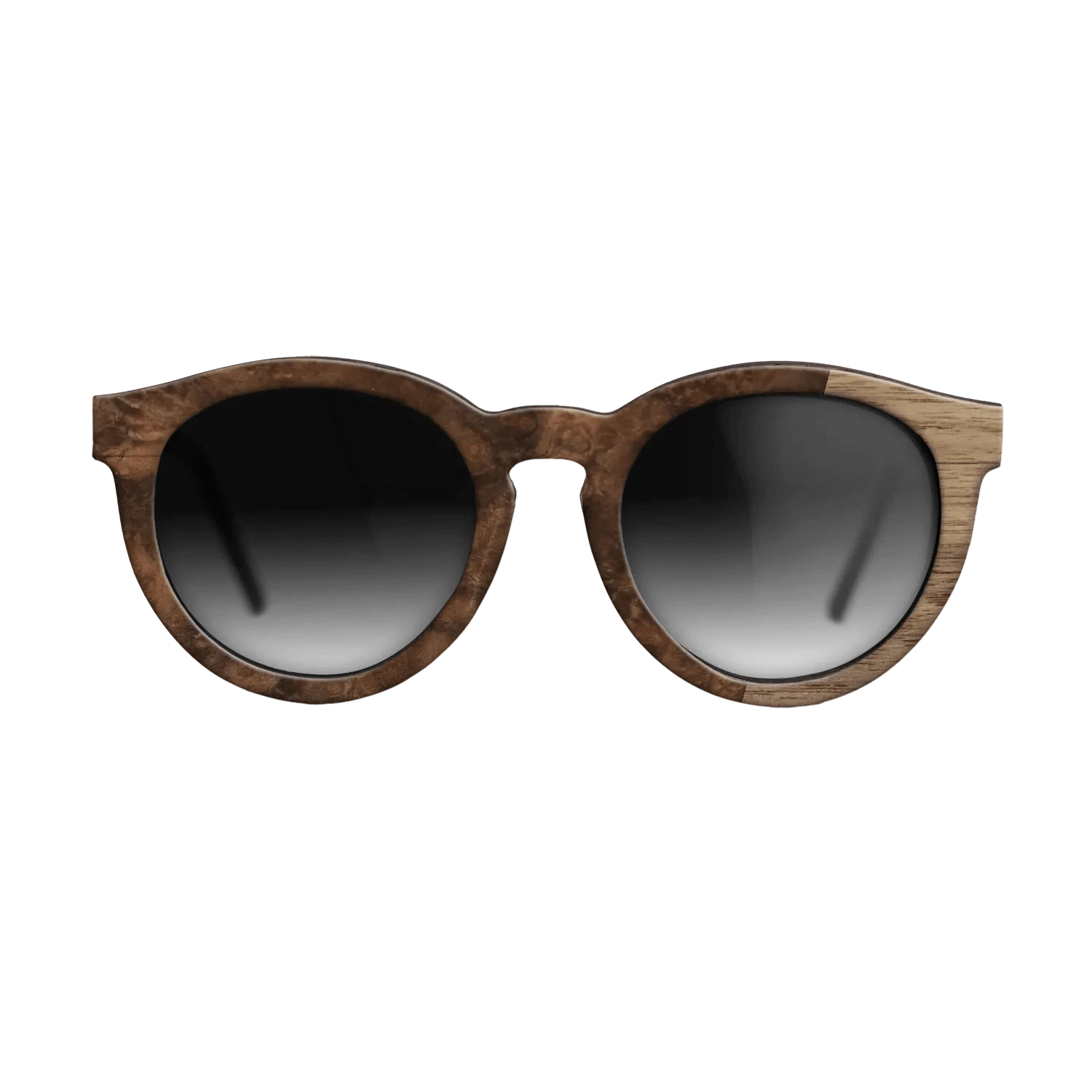 Walnut Burl,Walnut: Straight Grain: Bauhaus - The Rebel - Round - 1423 - SIRIS wood optic