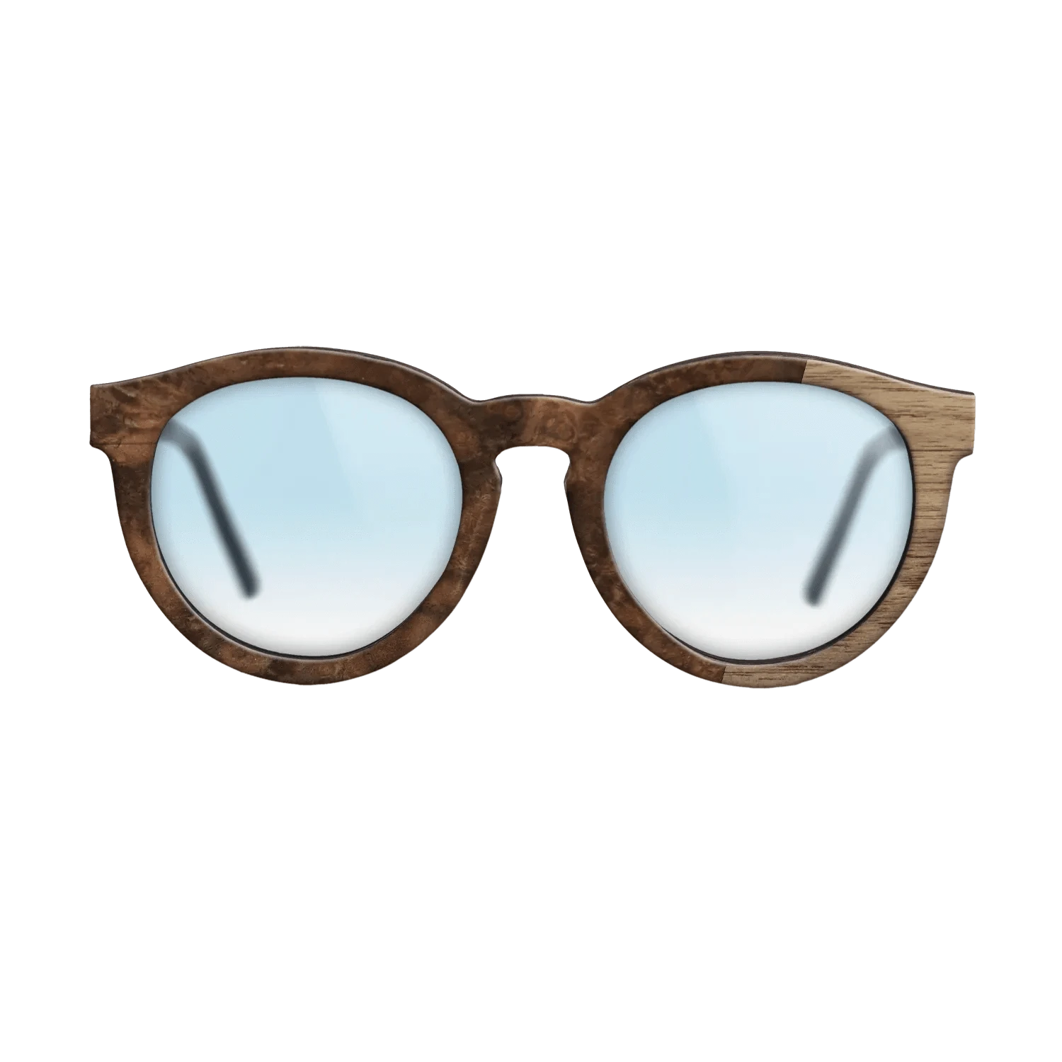 Walnut Burl,Walnut: Straight Grain: Bauhaus - The Rebel - Round - 1423 - SIRIS wood optic