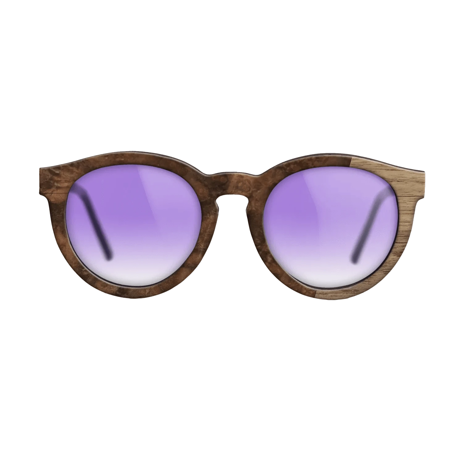 Walnut Burl,Walnut: Straight Grain: Bauhaus - The Rebel - Round - 1423 - SIRIS wood optic