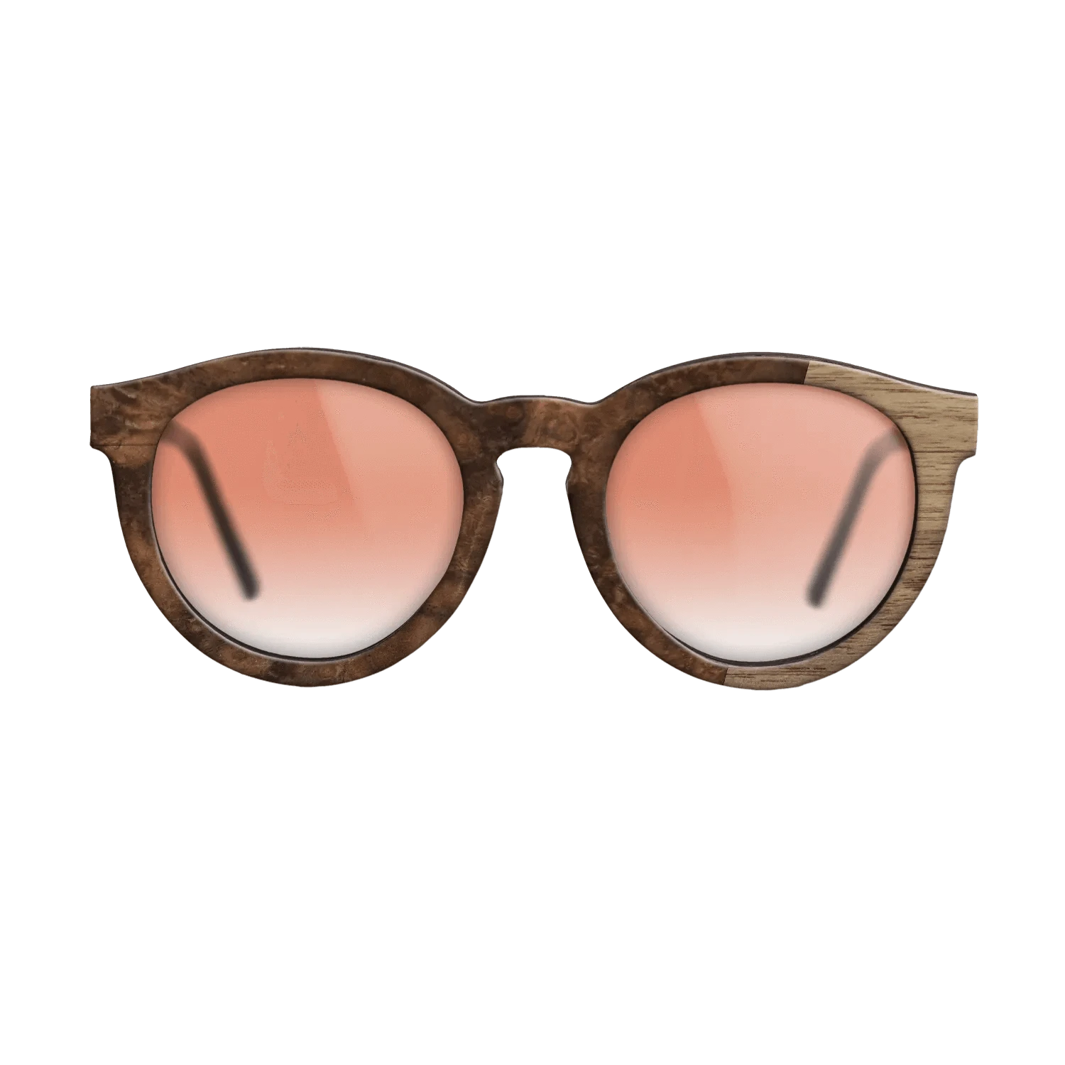 Walnut Burl,Walnut: Straight Grain: Bauhaus - The Rebel - Round - 1423 - SIRIS wood optic