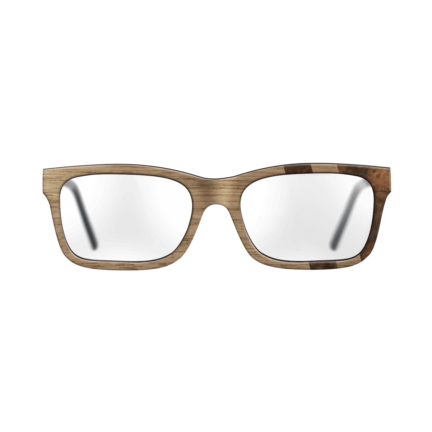 Walnut: Straight Grain,Walnut Burl: Splice - The Sage - Rectangle - SIRIS wood optic