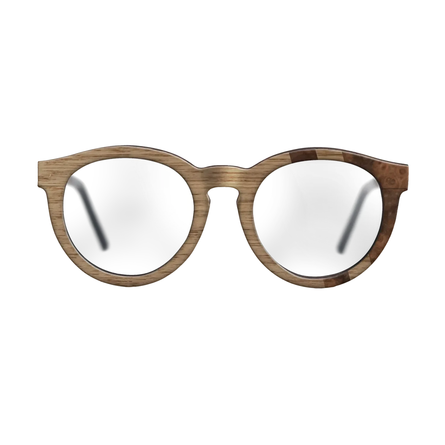 Walnut: Straight Grain,Walnut Burl: Splice - The Rebel - Round - SIRIS wood optic