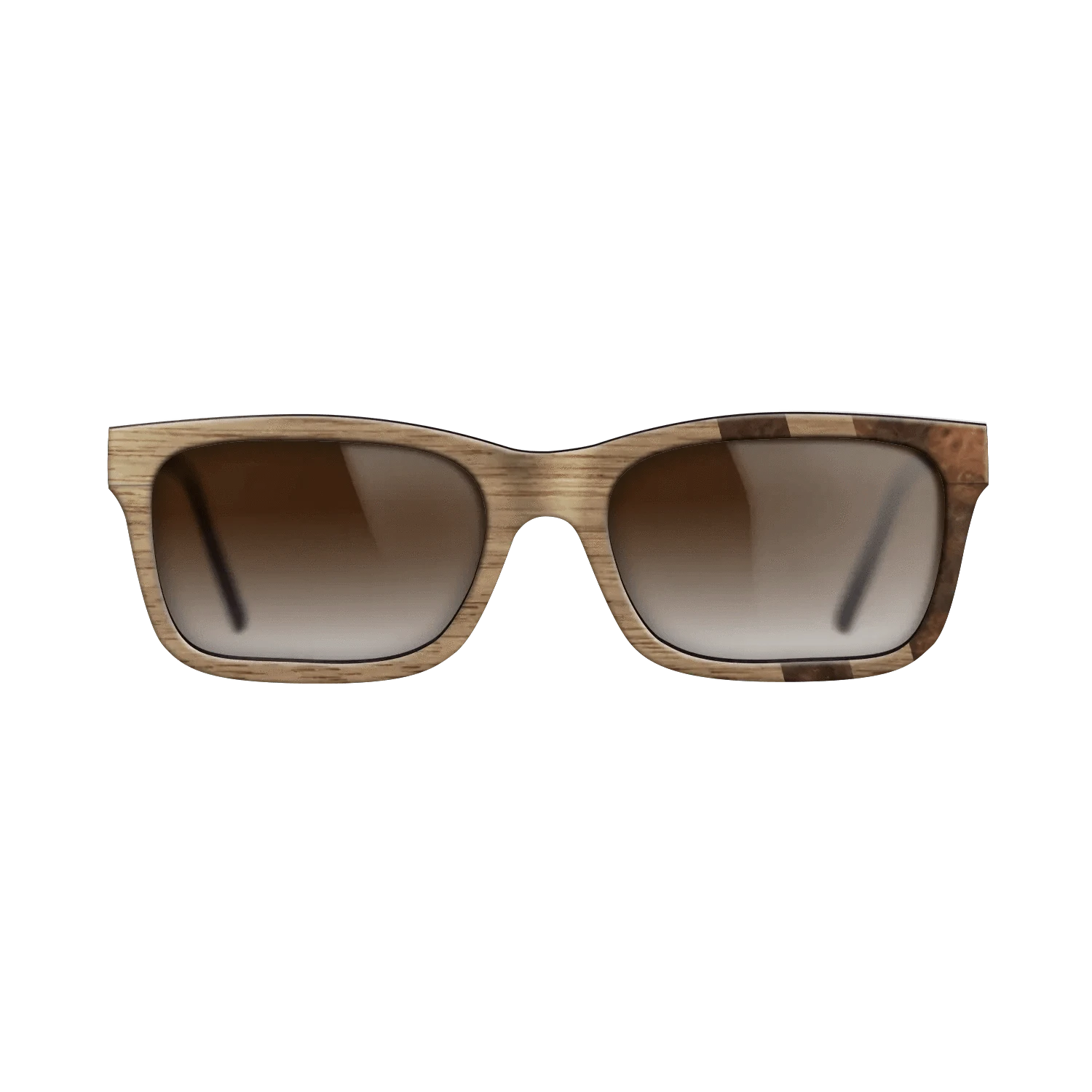 Walnut: Straight Grain,Walnut Burl: Splice - The Sage - Rectangle - SIRIS wood optic