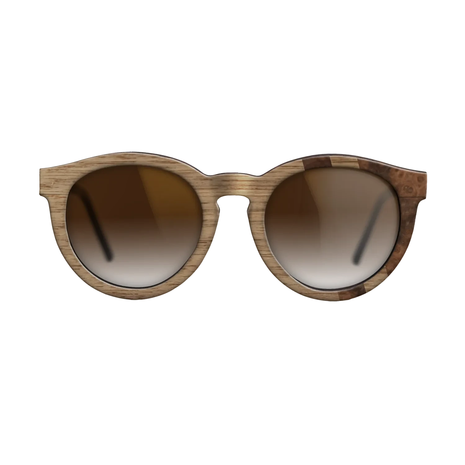 Walnut: Straight Grain,Walnut Burl: Splice - The Rebel - Round - SIRIS wood optic