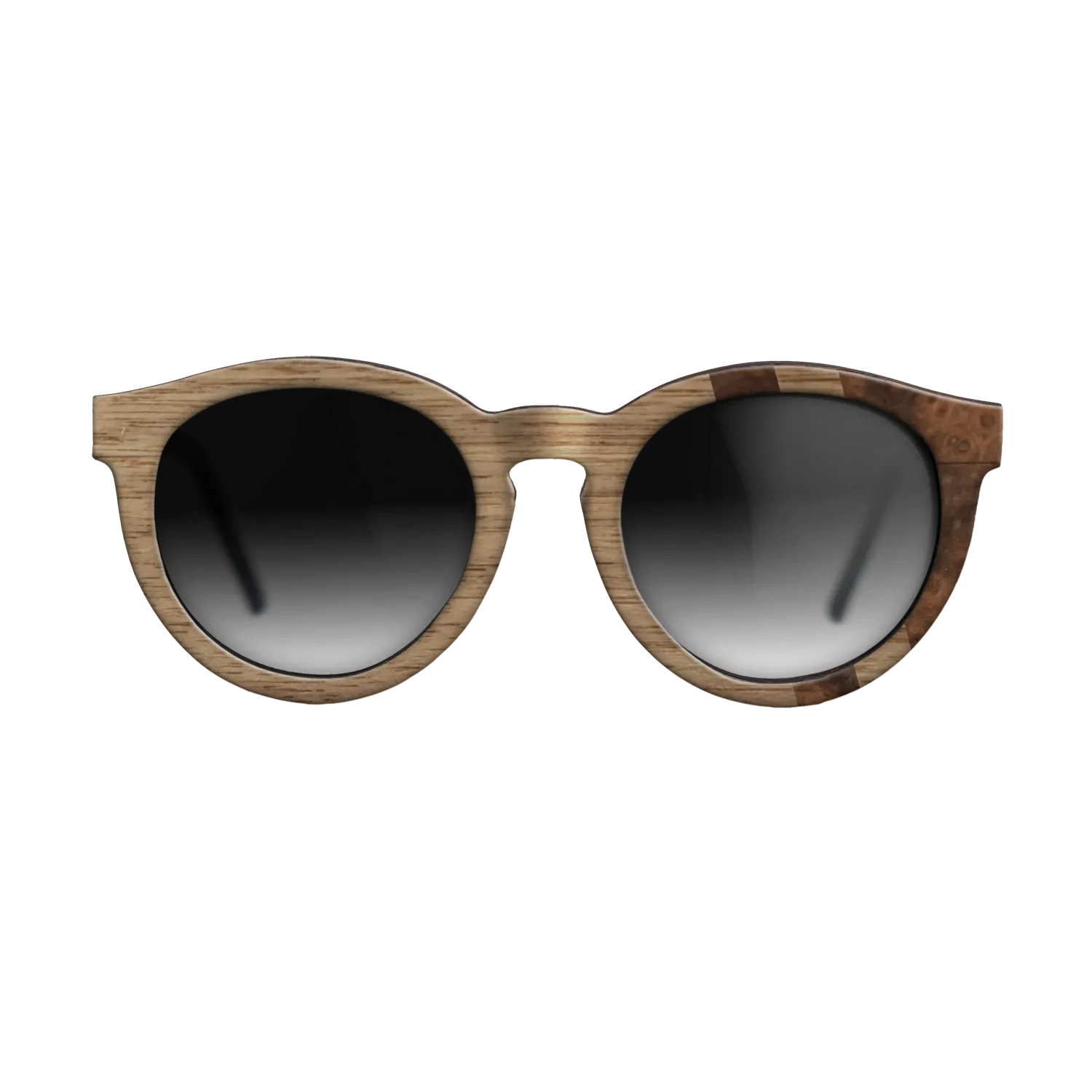 Walnut: Straight Grain,Walnut Burl: Splice - The Rebel - Round - SIRIS wood optic