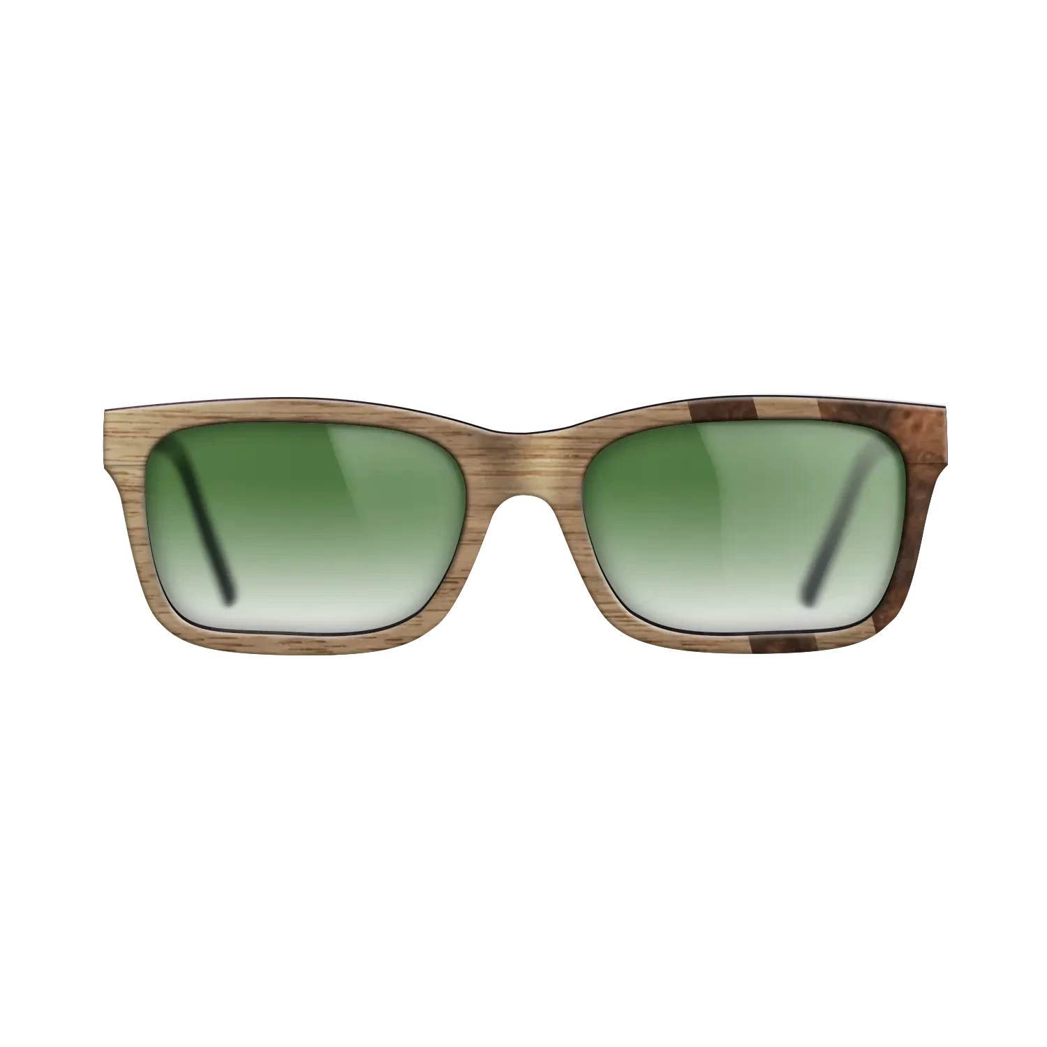 Walnut: Straight Grain,Walnut Burl: Splice - The Sage - Rectangle - SIRIS wood optic