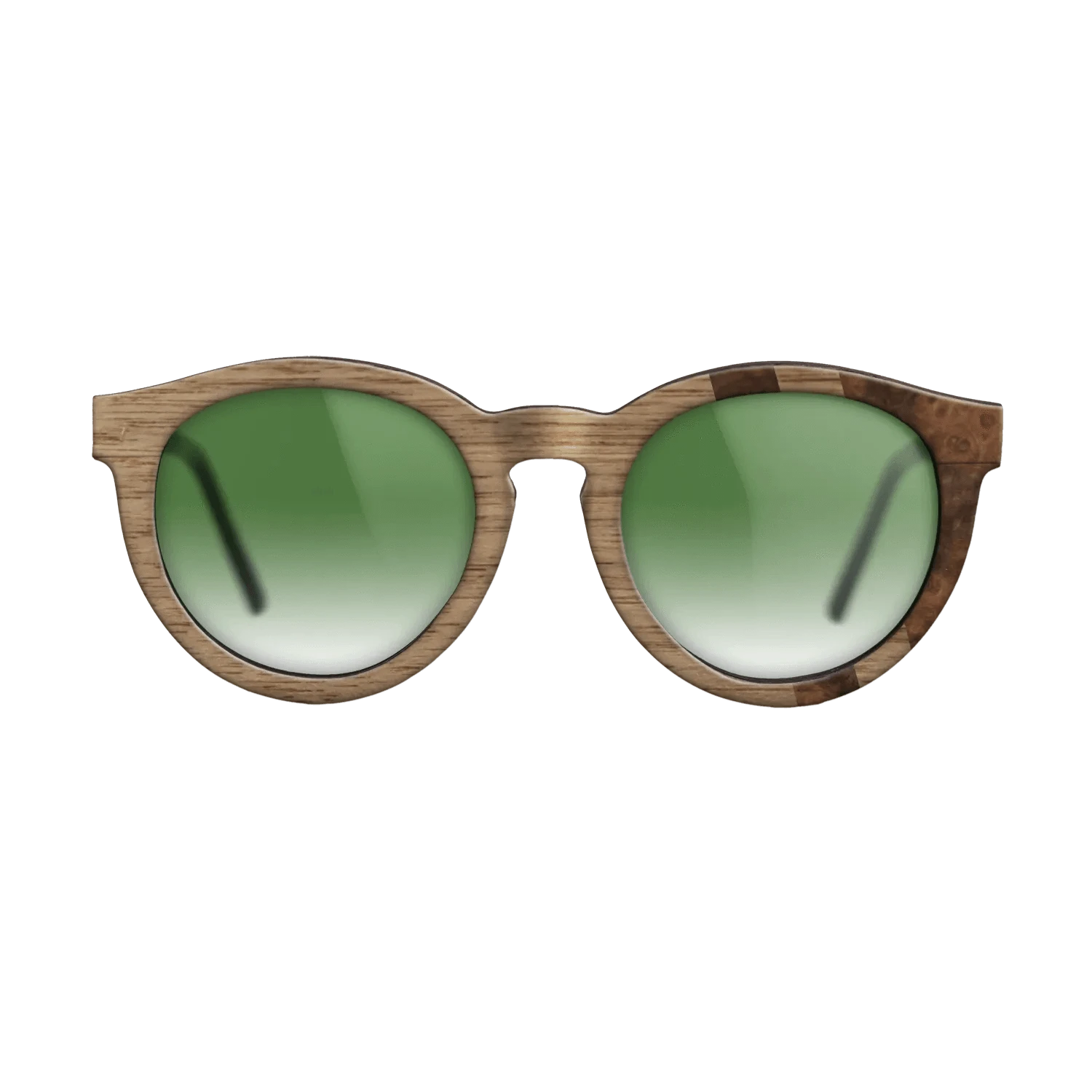 Walnut: Straight Grain,Walnut Burl: Splice - The Rebel - Round - SIRIS wood optic