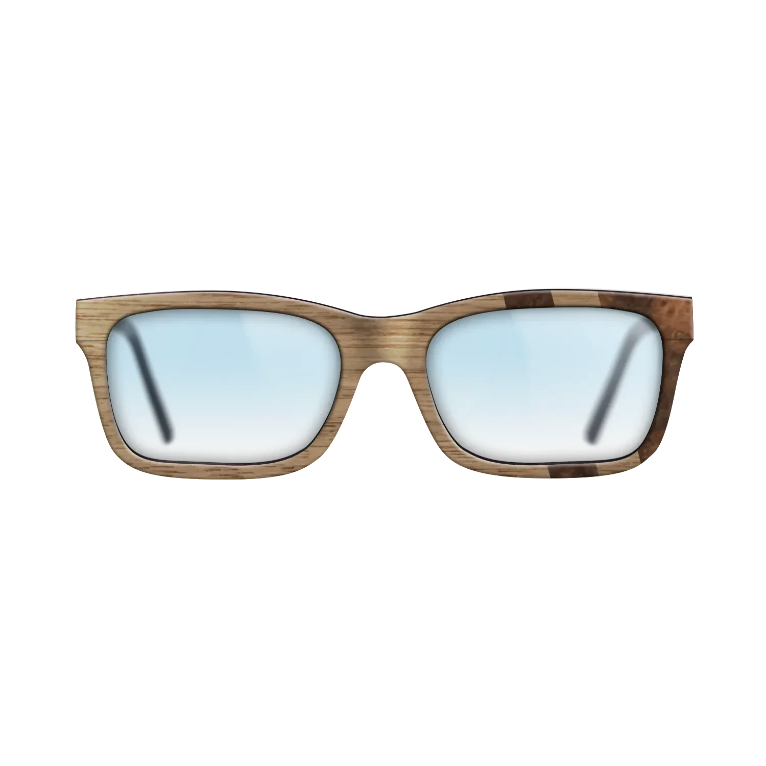 Walnut: Straight Grain,Walnut Burl: Splice - The Sage - Rectangle - SIRIS wood optic