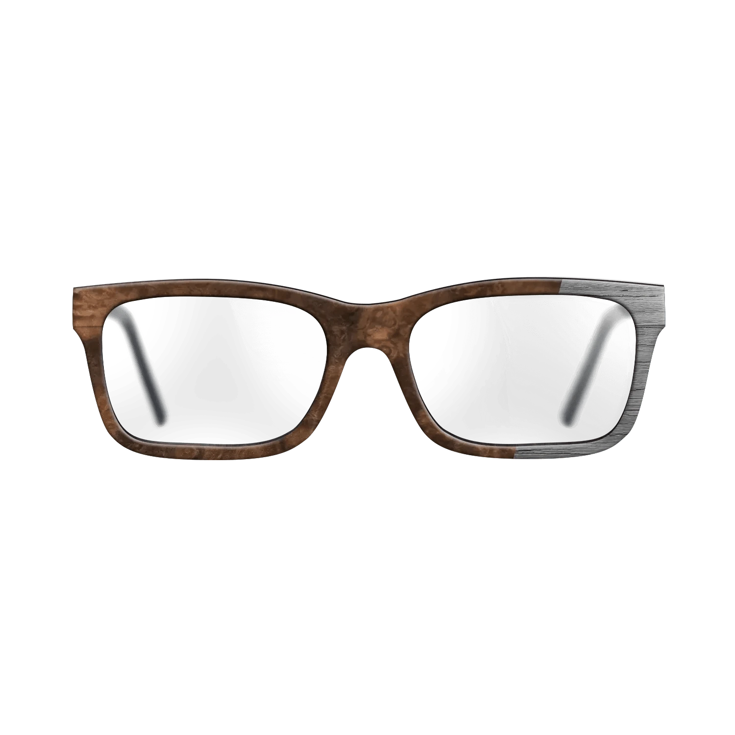 Walnut Burl,Poplar Dyed: Grey: Bauhaus - The Sage - Rectangle - 1879 - SIRIS wood optic