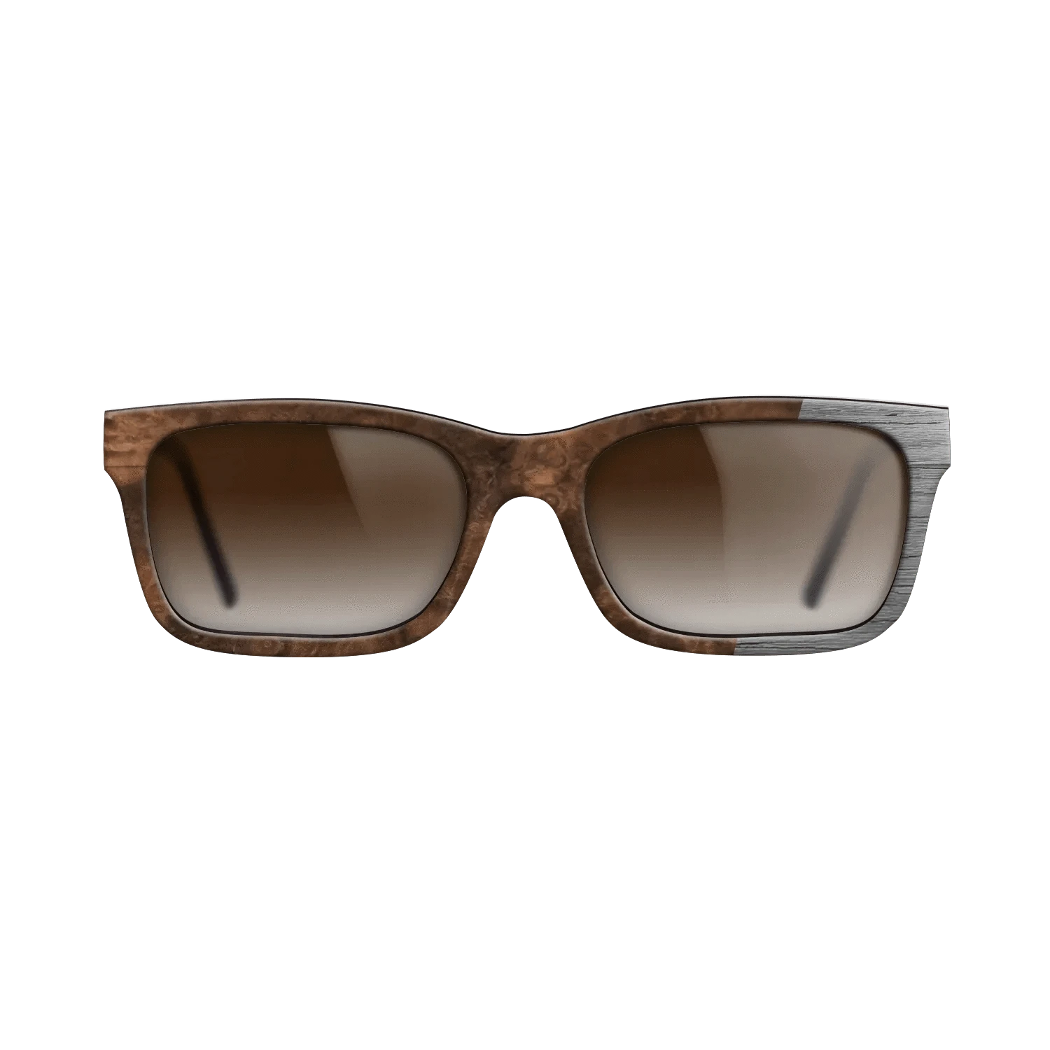 Walnut Burl,Poplar Dyed: Grey: Bauhaus - The Sage - Rectangle - 1879 - SIRIS wood optic