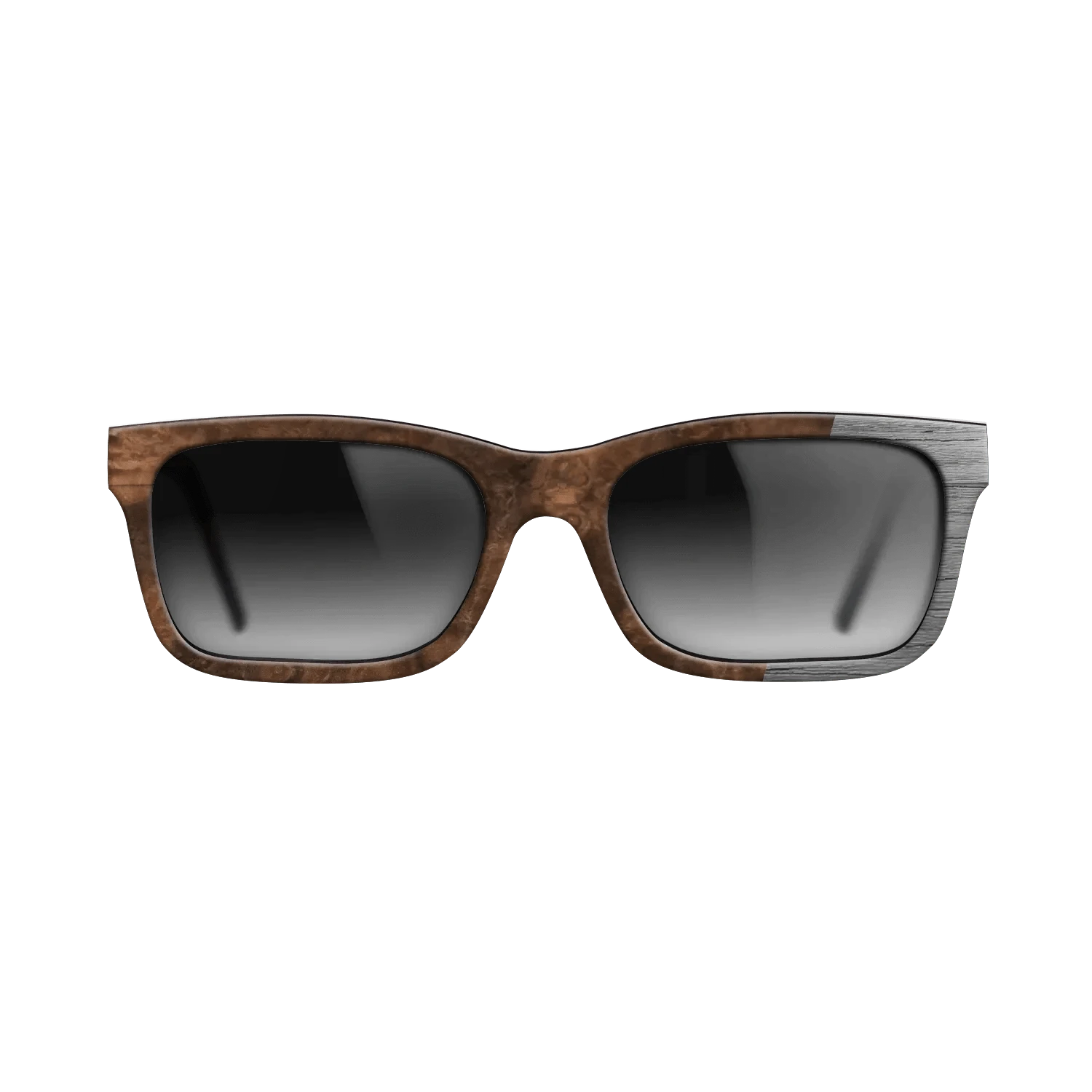 Walnut Burl,Poplar Dyed: Grey: Bauhaus - The Sage - Rectangle - 1879 - SIRIS wood optic