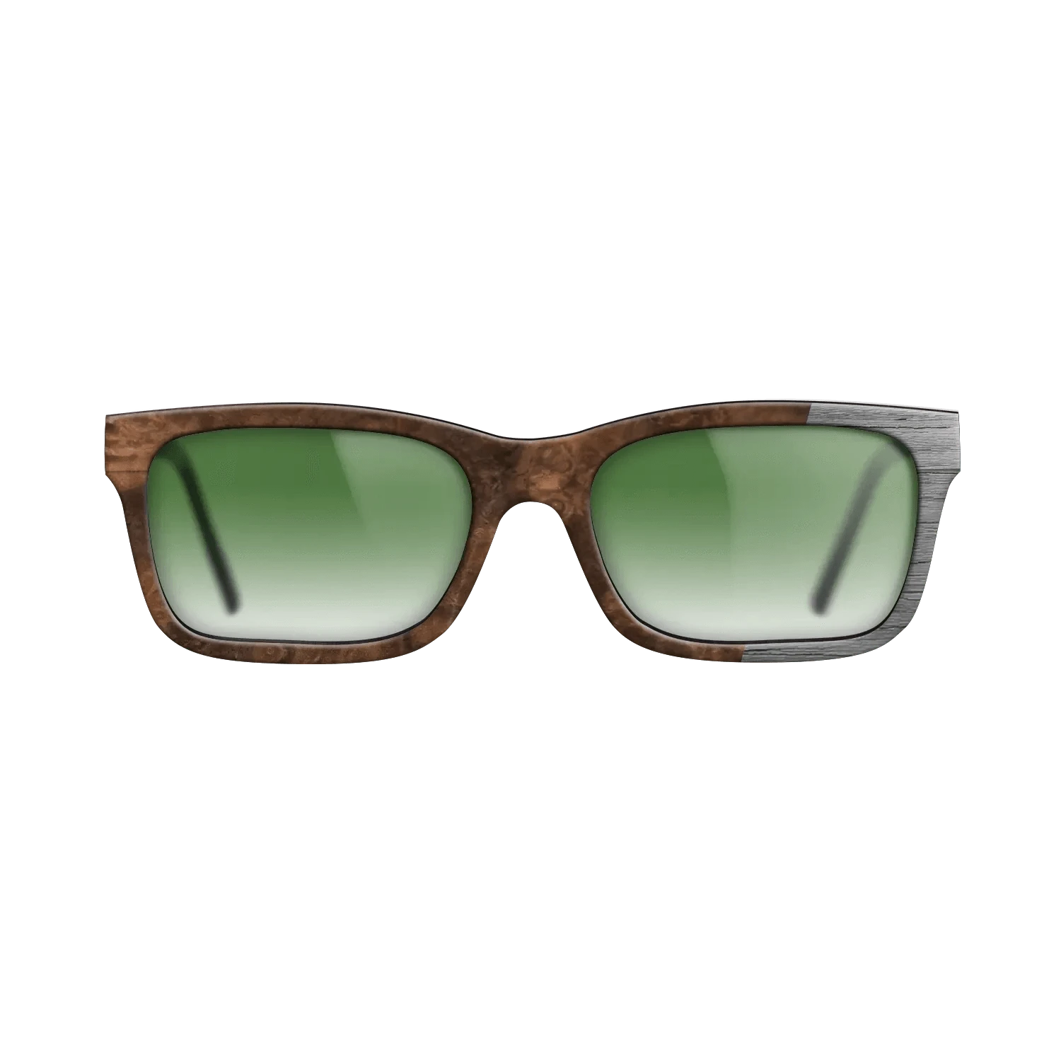 Walnut Burl,Poplar Dyed: Grey: Bauhaus - The Sage - Rectangle - 1879 - SIRIS wood optic