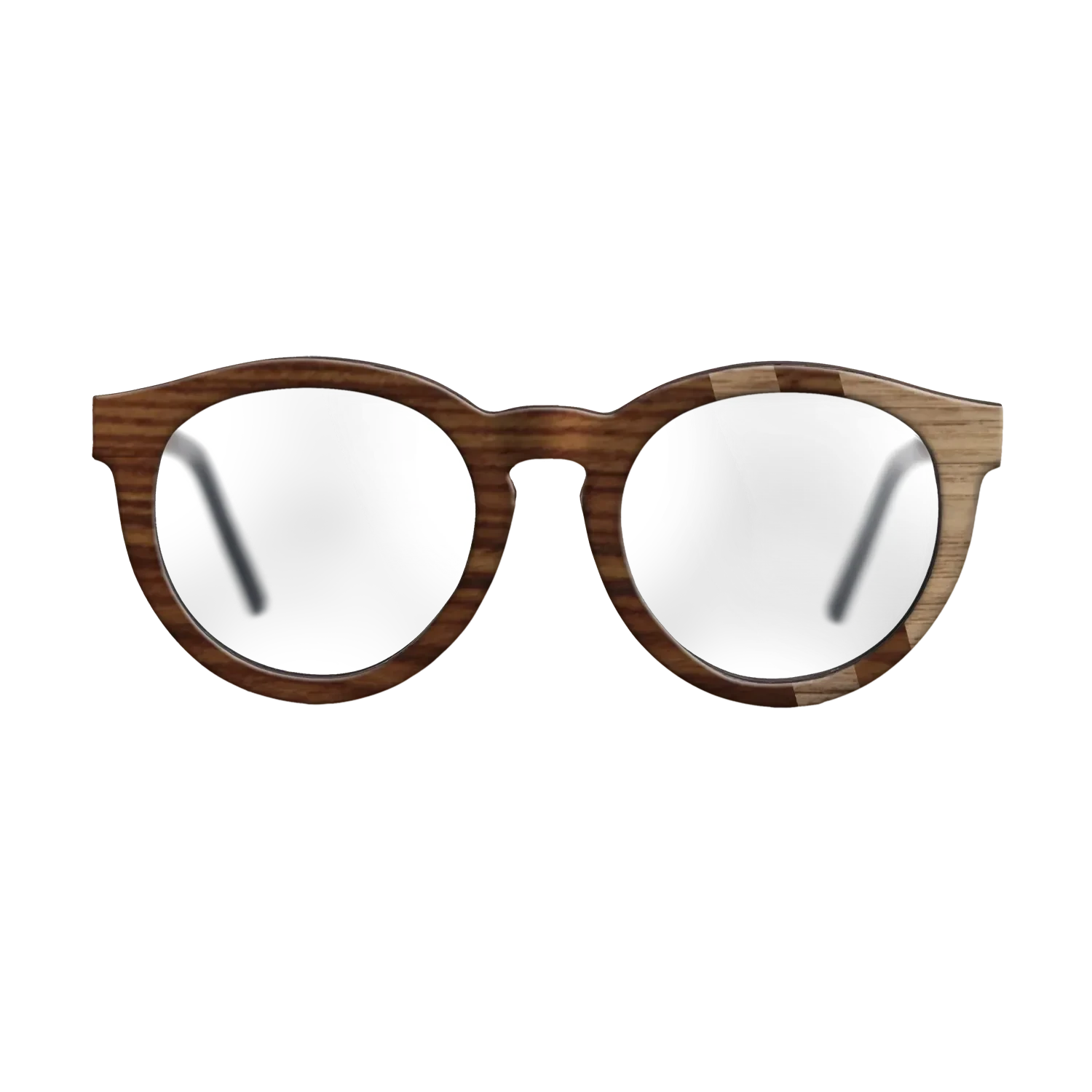 Santos Rosewood Dark,Walnut: Straight Grain: Splice - The Rebel - Round - SIRIS wood optic