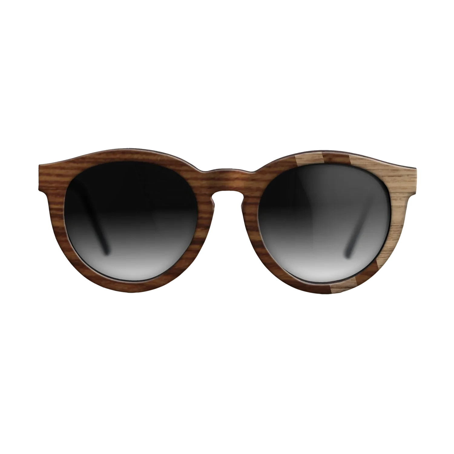 Santos Rosewood Dark,Walnut: Straight Grain: Splice - The Rebel - Round - SIRIS wood optic