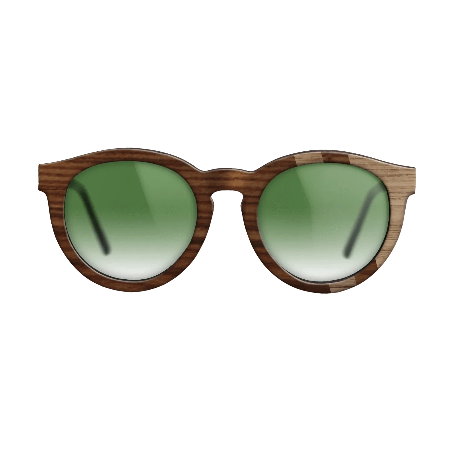 Santos Rosewood Dark,Walnut: Straight Grain: Splice - The Rebel - Round - SIRIS wood optic