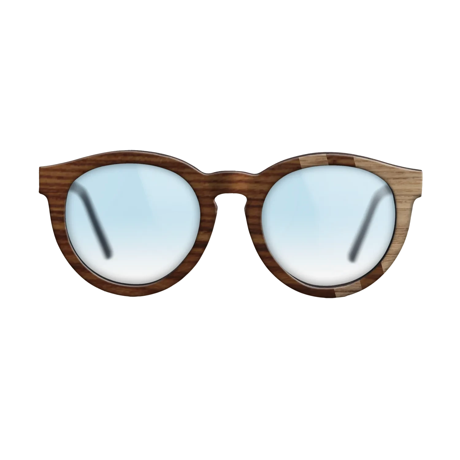 Santos Rosewood Dark,Walnut: Straight Grain: Splice - The Rebel - Round - SIRIS wood optic