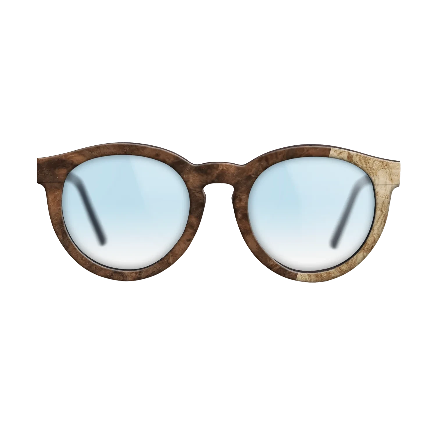 Walnut Burl,Olive Burl: Bauhaus - The Rebel - Round - 724 - SIRIS wood optic