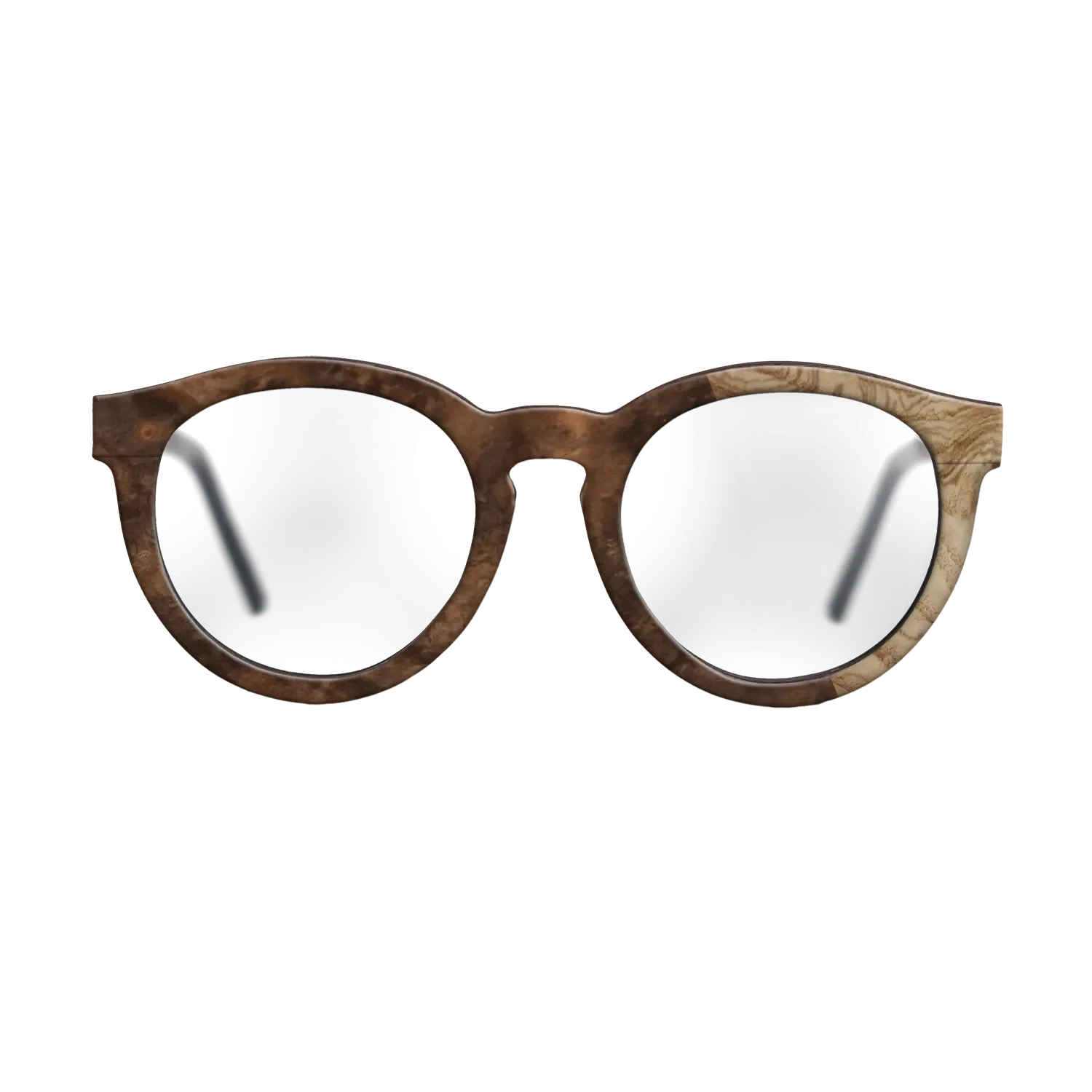 Walnut Burl,Olive Burl: Splice - The Rebel - Round - SIRIS wood optic