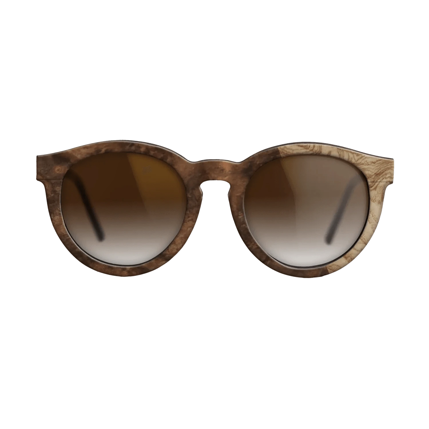 Walnut Burl,Olive Burl: Splice - The Rebel - Round - SIRIS wood optic