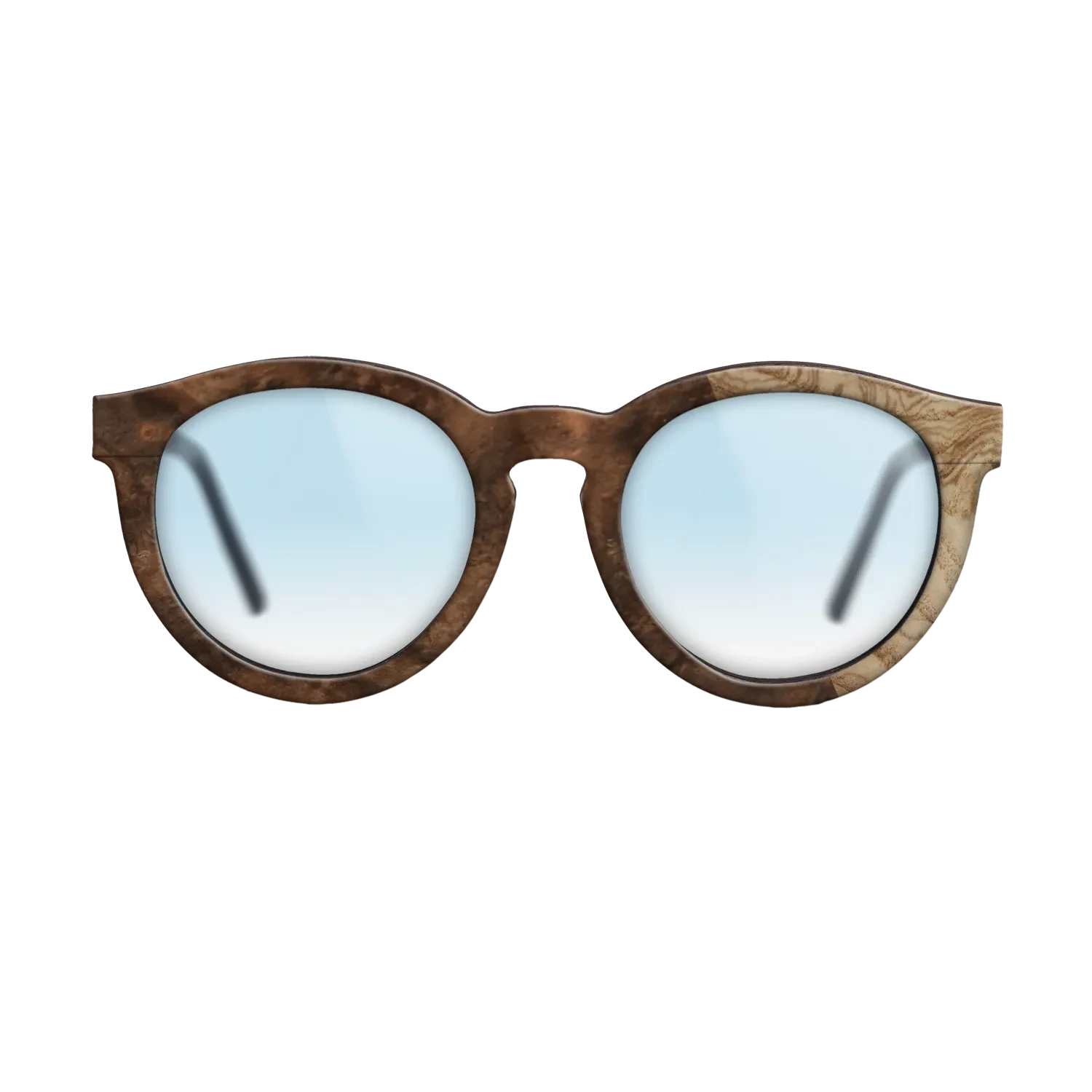 Walnut Burl,Olive Burl: Splice - The Rebel - Round - SIRIS wood optic