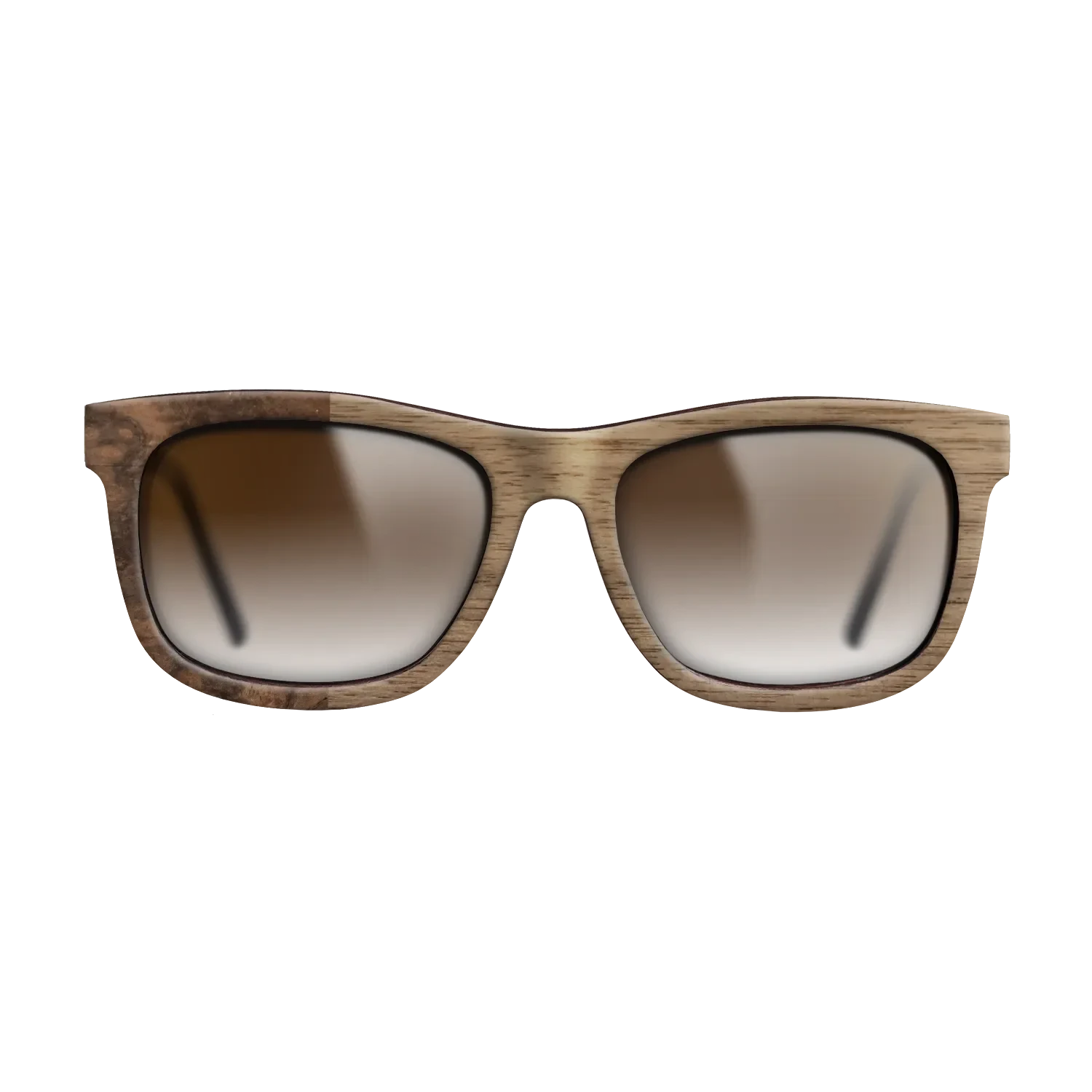 Walnut: Straight Grain,Walnut Burl: Binary - The Hero - Square - SIRIS wood optic