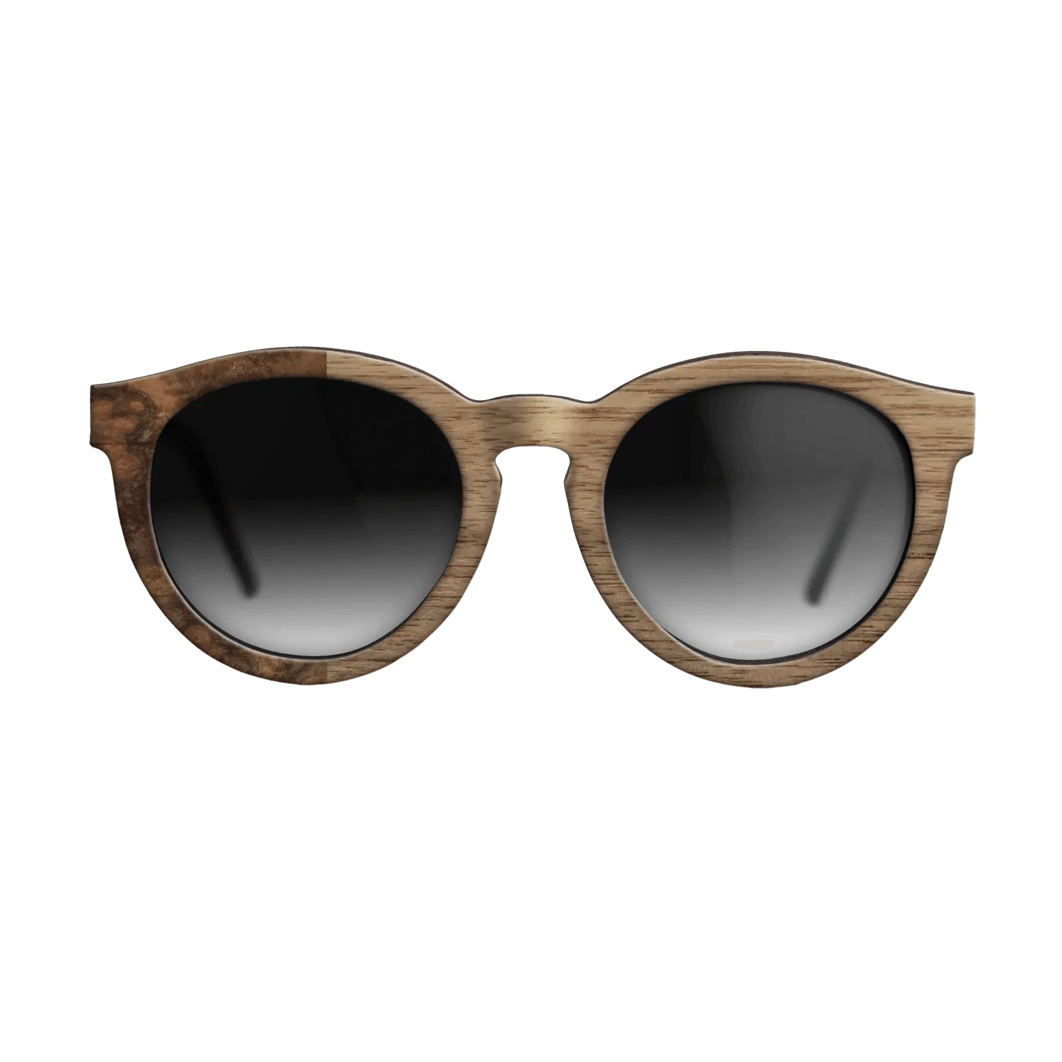 Walnut: Straight Grain,Walnut Burl: Binary - The Rebel - Round - SIRIS wood optic