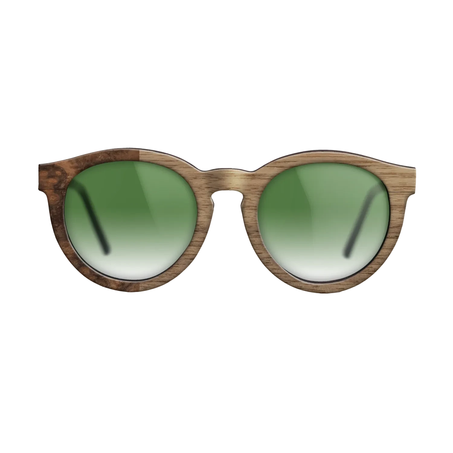 Walnut: Straight Grain,Walnut Burl: Binary - The Rebel - Round - SIRIS wood optic