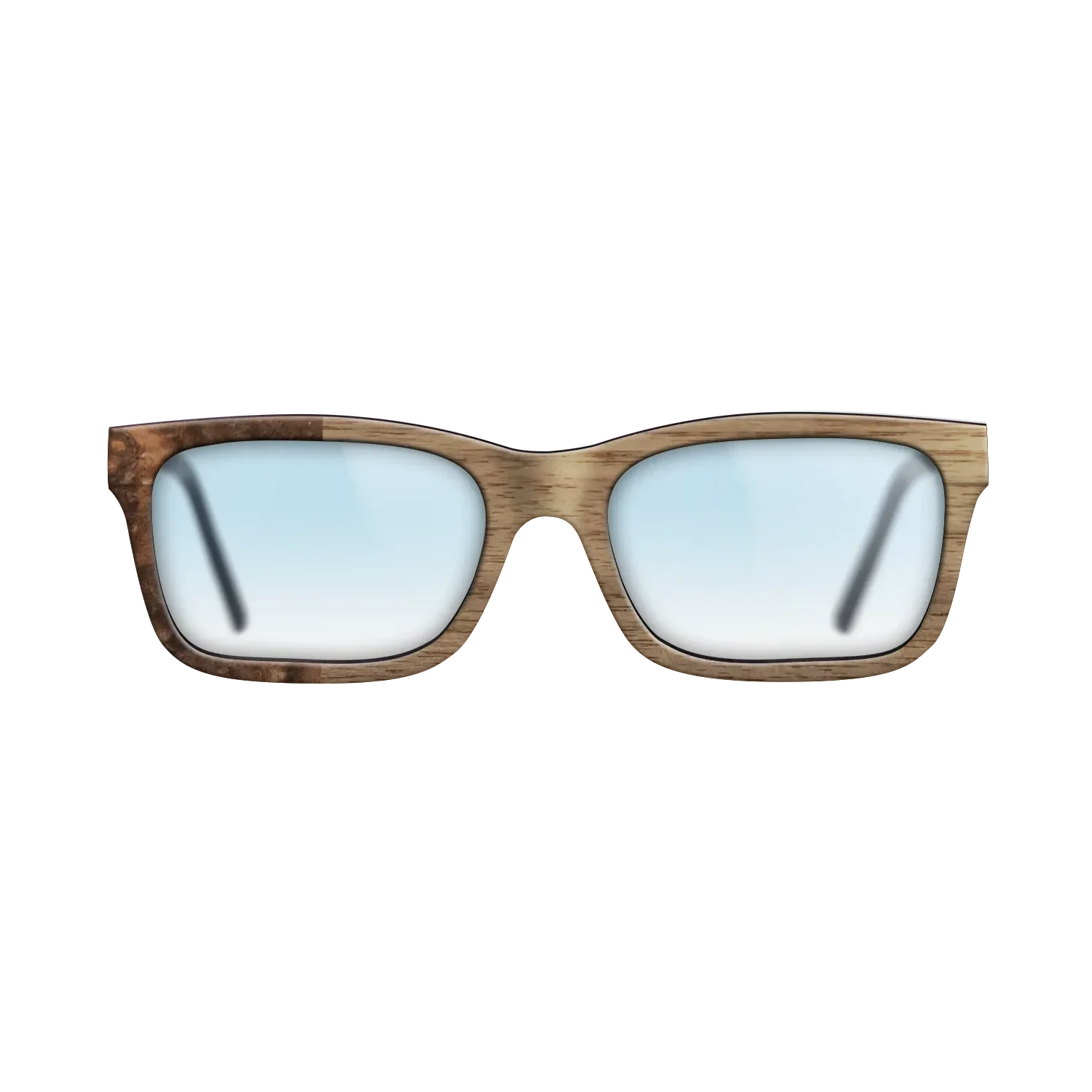 Walnut: Straight Grain,Walnut Burl: Binary - The Sage - Rectangle - SIRIS wood optic