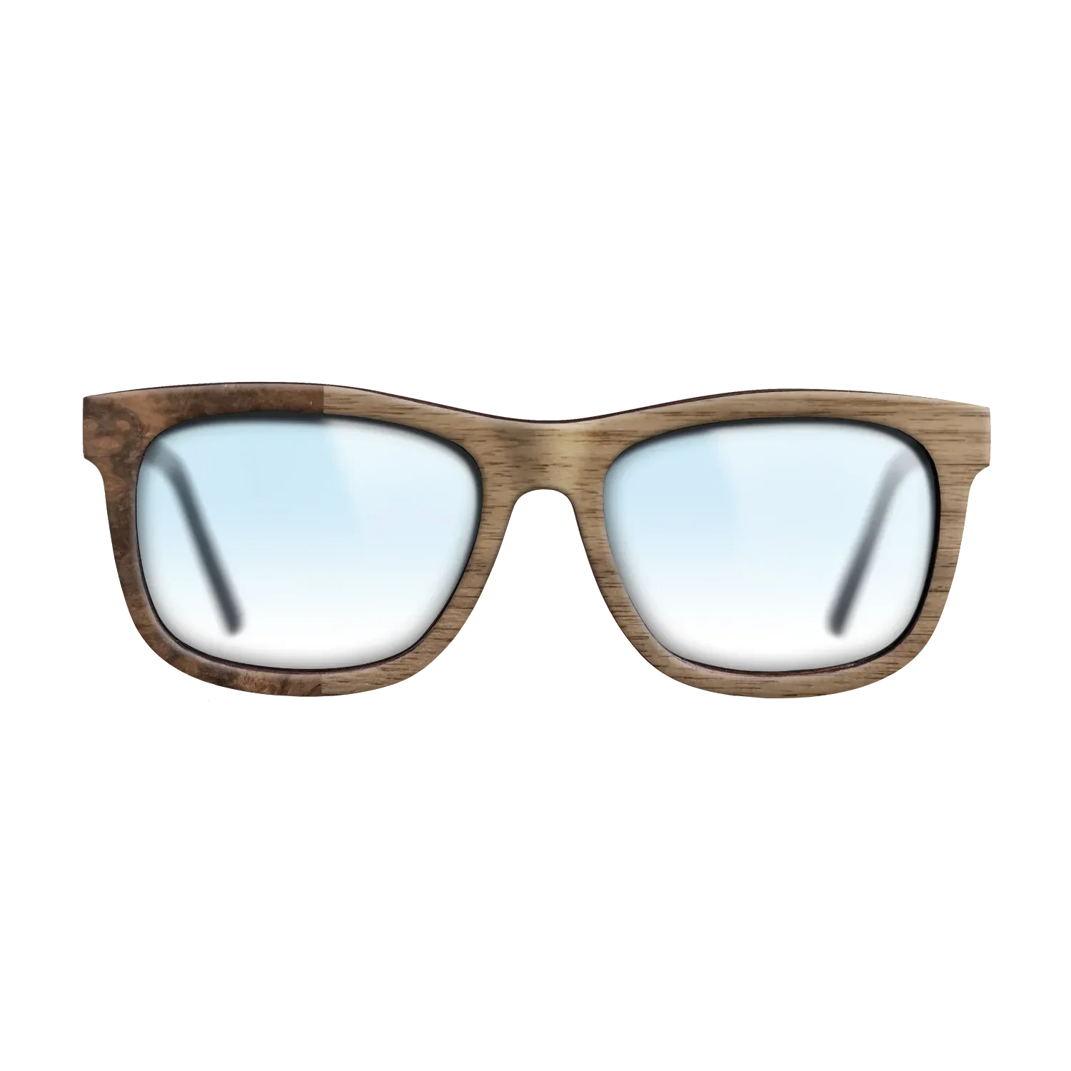 Walnut: Straight Grain,Walnut Burl: Binary - The Hero - Square - SIRIS wood optic