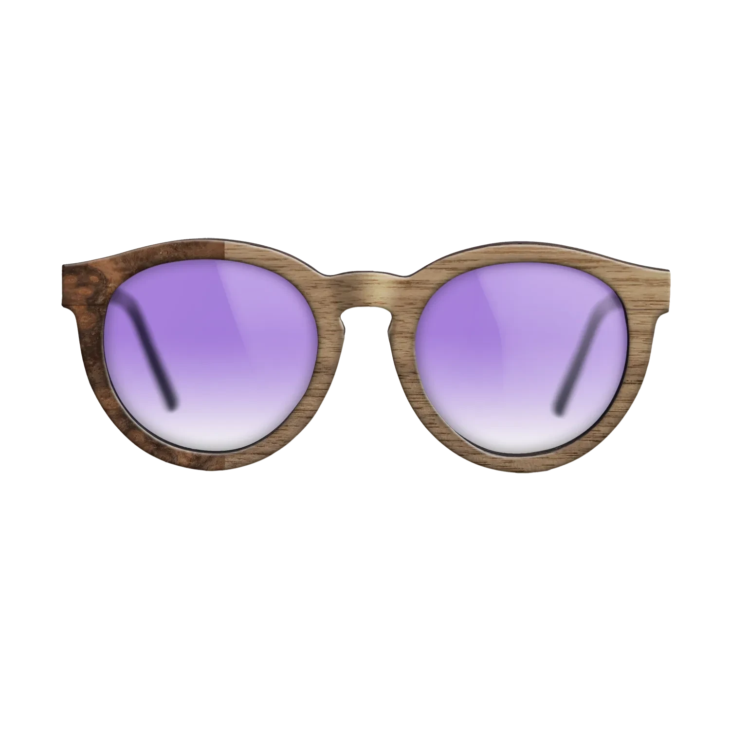 Walnut: Straight Grain,Walnut Burl: Binary - The Rebel - Round - SIRIS wood optic