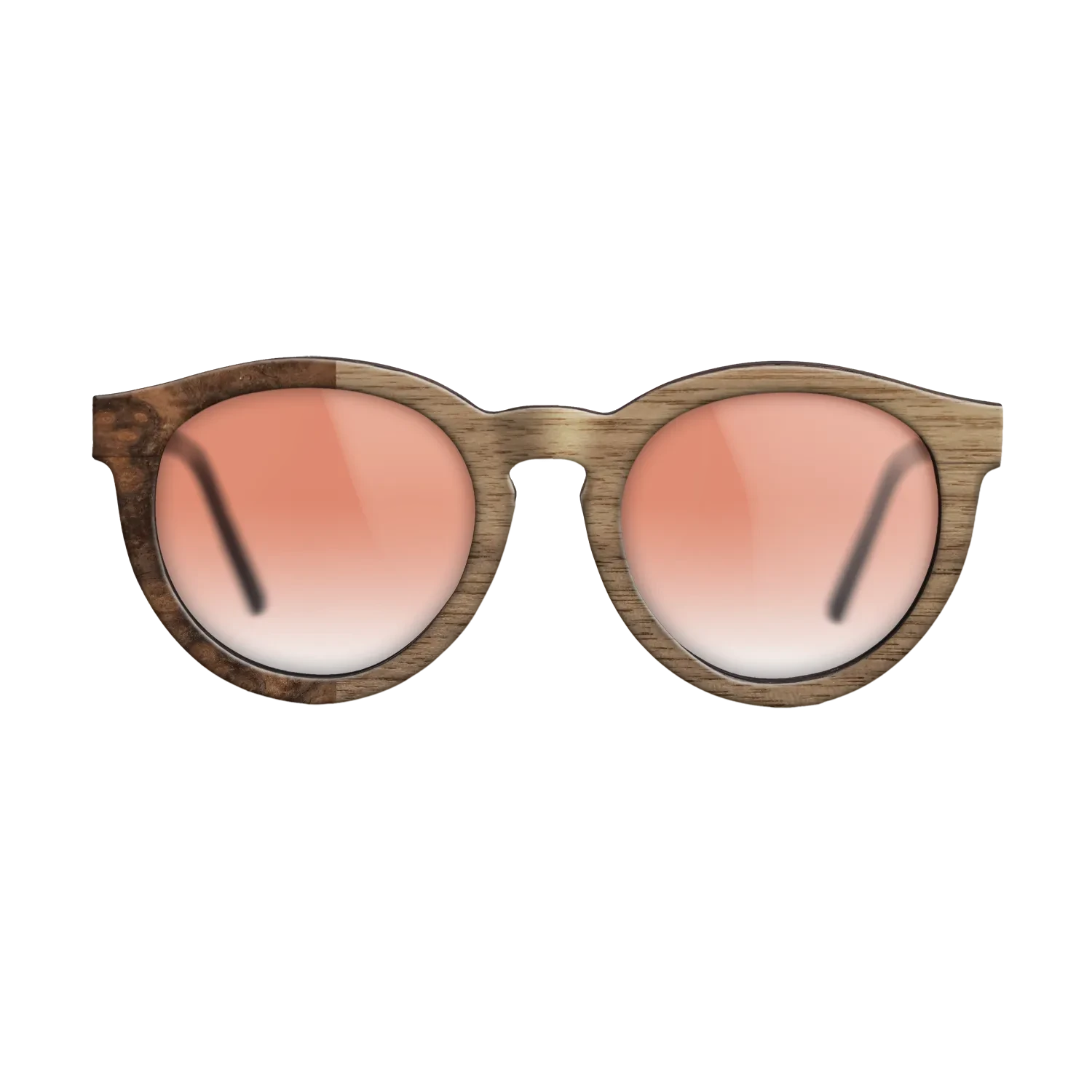 Walnut: Straight Grain,Walnut Burl: Binary - The Rebel - Round - SIRIS wood optic