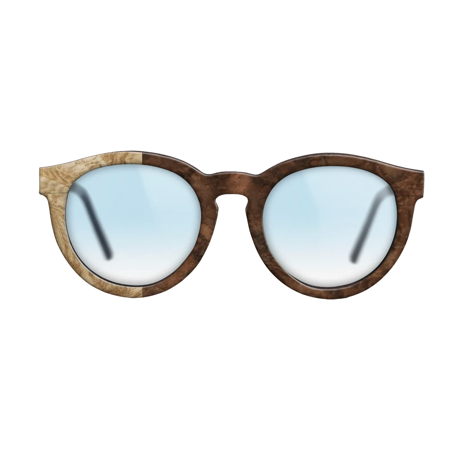 Walnut Burl,Olive Burl: Binary - The Rebel - Round - SIRIS wood optic