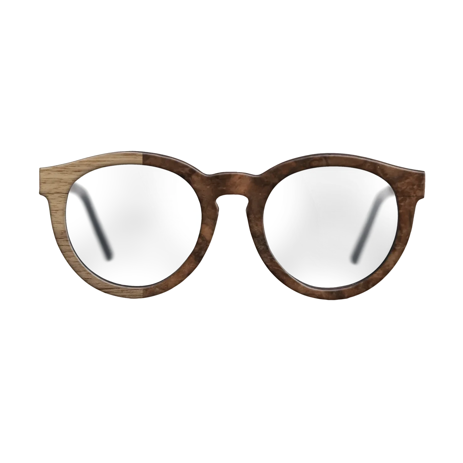 Walnut Burl,Walnut: Straight Grain: Binary - The Rebel - Round - SIRIS wood optic