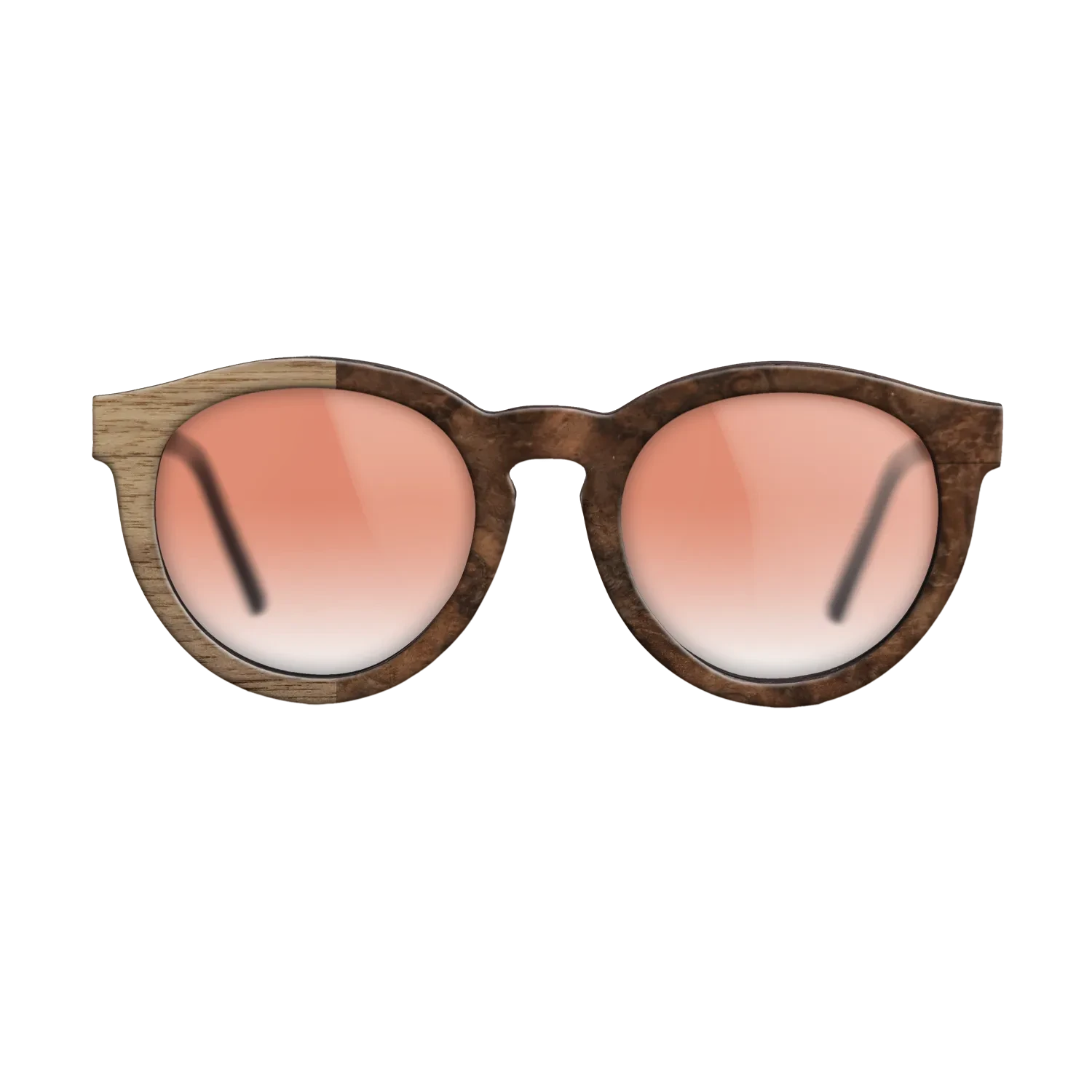 Walnut Burl,Walnut: Straight Grain: Binary - The Rebel - Round - SIRIS wood optic