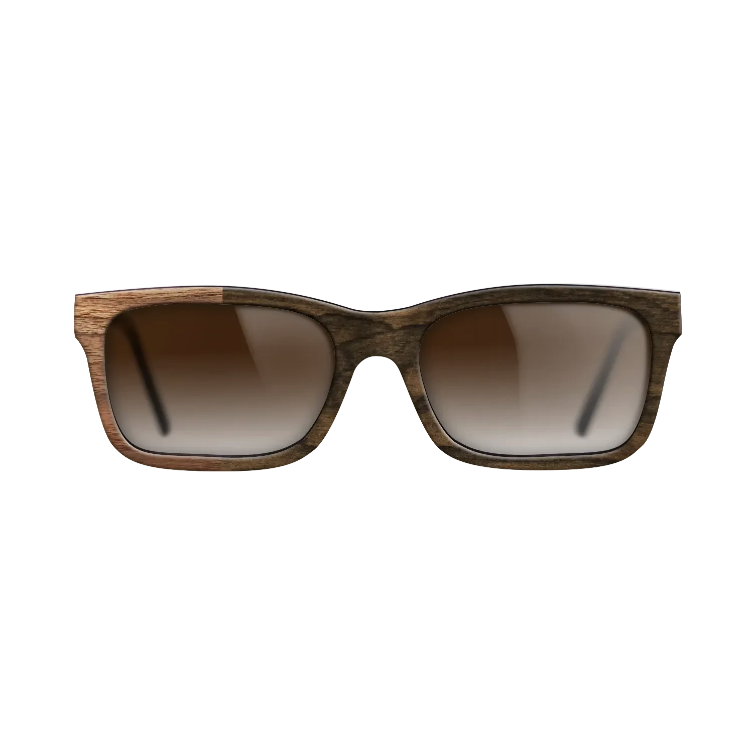 Ziricote Dark Quartered,Walnut Claro Light: Binary - The Sage - Rectangle - SIRIS wood optic